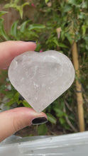 Load and play video in Gallery viewer, Clear Quartz Hearts (50% off(pick your own))
