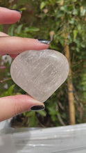 Load and play video in Gallery viewer, Clear Quartz Hearts (50% off(pick your own))
