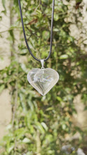 Load and play video in Gallery viewer, Clear Quartz Heart Necklace
