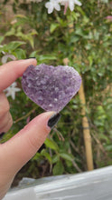 Load and play video in Gallery viewer, Mini Amethyst Hearts (50% off(pick your own))
