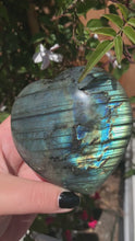 Load and play video in Gallery viewer, Large labradorite heart B (40% off)
