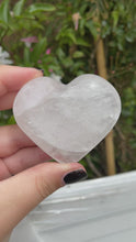 Load and play video in Gallery viewer, Clear Quartz Hearts (50% off(pick your own))
