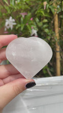 Load and play video in Gallery viewer, Clear Quartz Hearts (50% off(pick your own))
