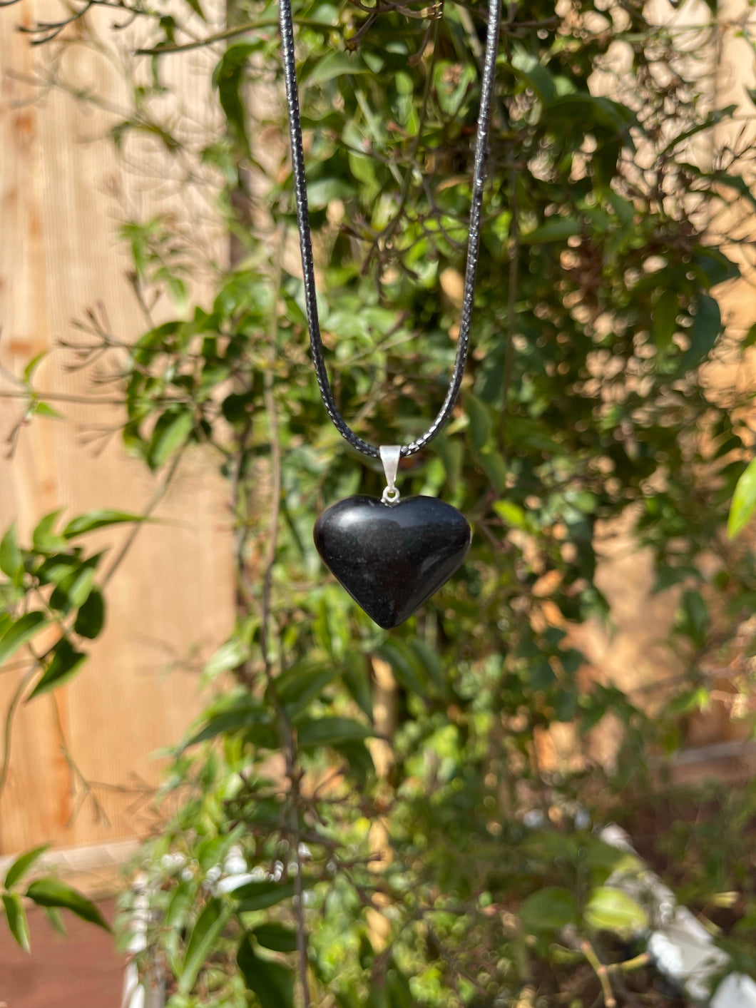 Black Obsidian Heart Necklace